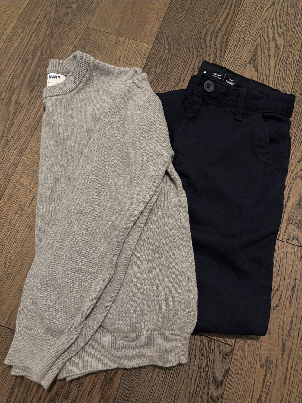 Old Navy Boys' Gray Crewneck Sweater & Navy Pants Set (sz 8)